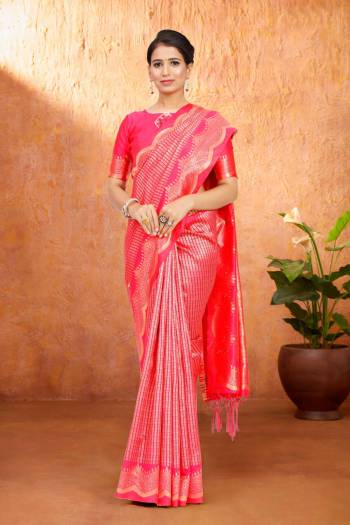 Attrective This Traditional Saree Are Fine Saree Paired With Blouse.This Saree And Blouse Are Art Silk Based Fabric With Heavy Jacquard Designer Work. Buy This Pretty Saree Now.