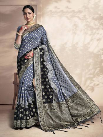 Attrective Looking This Traditional Saree Are Fine Saree Paired With Blouse.This Saree And Blouse Are Art Silk Based Fabric With Heavy Wevon Designer Work. Buy This Pretty Saree Now.