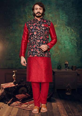 Looking This Readymade Kurta Pajama With Jacket Partywear Dress. Kurta And Pajama Are Art Silk Fabric And Jacket Art Art Silk Fabric With Plain Weaving Designer With Digital Prnted Jacket Dress.