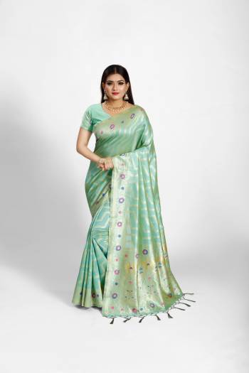 Stylist This Partywear Saree Are Fine Saree Paired With Blouse.This Saree And Blouse Are Poly Silk Based Fabric With Heavy Jacquard Designer Work. Buy This Pretty Saree Now.