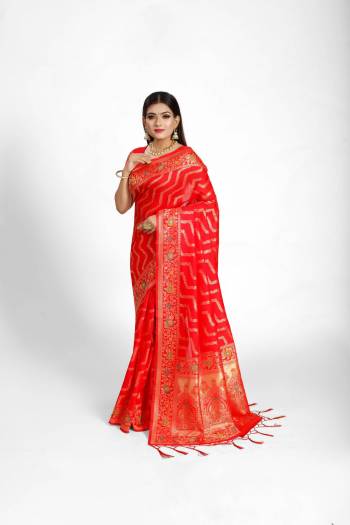 Stylist This Partywear Saree Are Fine Saree Paired With Blouse.This Saree And Blouse Are Poly Silk Based Fabric With Heavy Jacquard Designer Work. Buy This Pretty Saree Now.