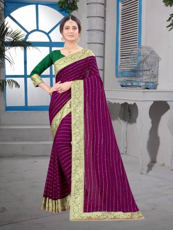 Attrective Look This Fastival Partywear Saree Are Fine Saree Paired With Blouse.This Saree Are Vichitra Silk And Blouse Are Mono Banglori Silk Based Fabric With Heavy Dew Drope With Moti And Banarasi Border. Buy This Pretty Saree Now.