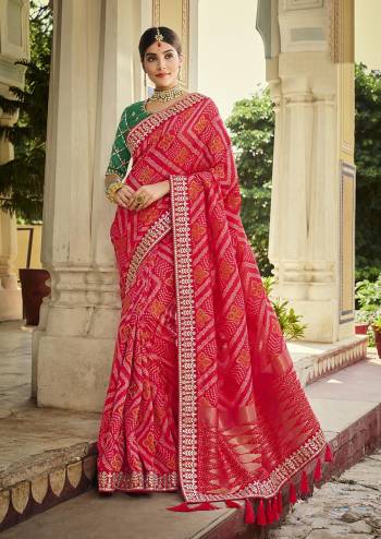 Attrective Looking This Traditional Partywear Saree Are Fine Saree Paired With Contrasted Blouse.This Saree And Blouse Are Banarasi Silk Fabric With Heavy Weaving Designer And Blouse Are Embroidery Work. Buy This Pretty Saree Now.