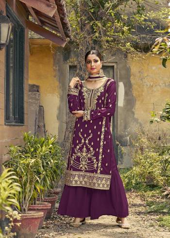 Attrective This Designer Long Length Suit In Lovely Color.Its Pretty Heavy Designer Embroidery With Stone Work Top Is Faux Georgette Based Paired With Santoon Bottom And Nazlin Fabricated Dupatta Which Gives An Attractive To The Suit.