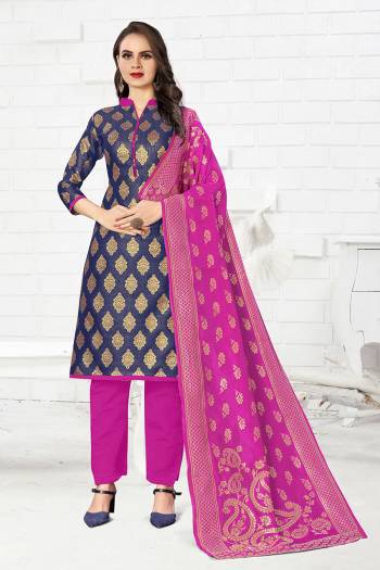 Looking This Suits Are Fine Color With Weaving Designer. Top Are Banarasi Silk And Bottom Are Tapeta Silk With Dupatta Are Banarasi Silk Fabric Base Lovely Dress.