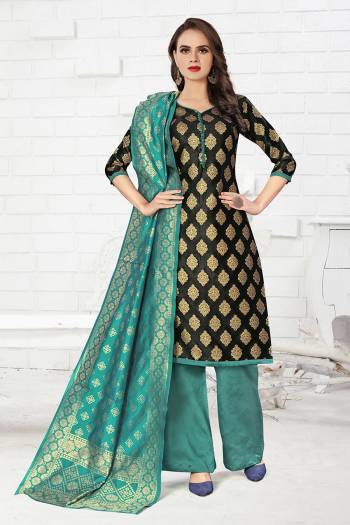 Looking This Suits Are Fine Color With Weaving Designer. Top Are Banarasi Silk And Bottom Are Tapeta Silk With Dupatta Are Banarasi Silk Fabric Base Lovely Dress.