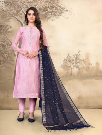 Attrective This Designer Suits In Lovely Color.?Its Pretty Designer Embroidery Work Top Is Modal Chanderi Based Paired Bottom Santoon With Banarasi Silk Fabricated Dupatta Which Gives An Attractive To The Dress.