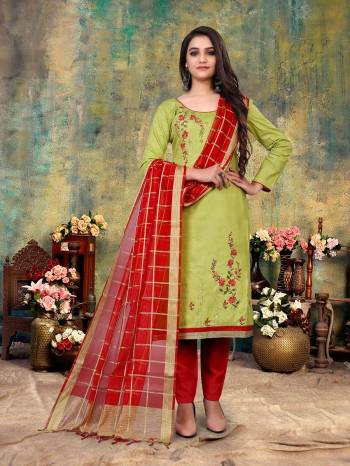 Looking Fine This Designer Suits In Lovely Color.?Its Pretty Designer Embroidery Work Top Is Glass Cotton Based Paired Bottom Semi Loan With Banarasi Fabricated Dupatta Which Gives An Attractive To The Dress.