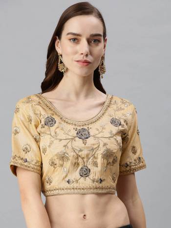 Designer This Readymade Blouse In Fine Color Fabricated On Art Silk Beautified With Fancy Embroidery Work. It Is Light In Weight And Easy To Carry All Day Long. 