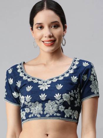 Designer This Readymade Blouse In Fine Color Fabricated On Art Silk Beautified With Fancy Embroidery Work. It Is Light In Weight And Easy To Carry All Day Long. 