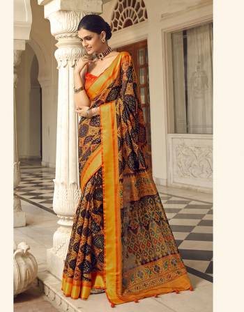 Garb This Partywear Saree Are Fine Saree Paired With Blouse.This Saree Are Brasso Based And Blouse Art Silk Fabric With Heavy Wevon Designer With Brasso Cutting Printed. Buy This Pretty Saree Now.