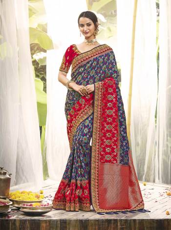 Adorn The Pretty Angelic Look Wearing This Heavy Designer Wevon And  Embroidery Work Saree In Fine Color Paired With Blouse. This Saree Are Viscose And Blouse Is Fabricated On Art Silk Paired. Its Pretty Color Pallete Will Give An Attractive Look To Your Personality. 