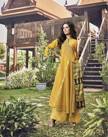 Celebrate This Festive With Beauty And Comfort Wearing This Designer Readymade Kurti In Yellow Color Fabricated On Modal Jacquard. It Is Light In Weight And Available In All Regular Sizes. Buy Now.