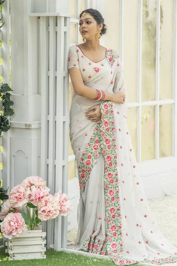  Attrective Look This Fastival Saree Are Fine Saree Paired With Blouse.This Saree And Blouse Are Fancy Art Silk Based Fabric With Designer Thread Embroidery And Stone Work With Blouse. Buy This Pretty Saree Now.