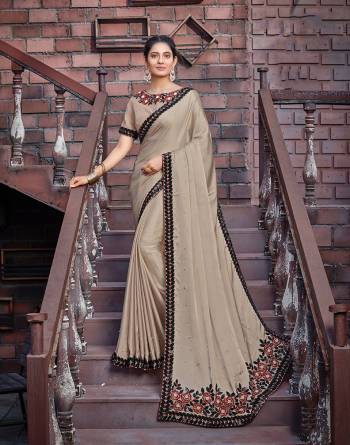 Looking This Stylist Partywear Saree Are Fine Saree Paired With Blouse.This Saree Silk Georgette And Blouse Are Raw Silk Fabric With Heavy Designer Embroidery Work. Buy This Pretty Saree Now.