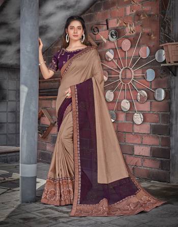 Looking This Stylist Partywear Saree Are Fine Saree Paired With Blouse.This Saree Tussar Silk And Blouse Are Raw Silk Fabric With Heavy Designer Embroidery Work. Buy This Pretty Saree Now.