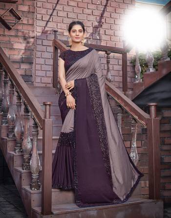 Looking This Stylist Partywear Saree Are Fine Saree Paired With Blouse.This Saree Tussar Silk And Blouse Are Raw Silk Fabric With Heavy Designer Embroidery Work. Buy This Pretty Saree Now.