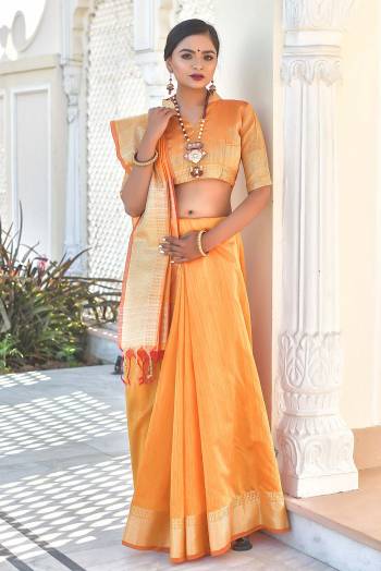  Attrective Look This Fastival Saree Are Fine Saree Paired With Blouse.This Saree And Blouse Are Tassar Silk Based Fabric With Designer Wevon Jari Pallu Border. Buy This Pretty Saree Now.