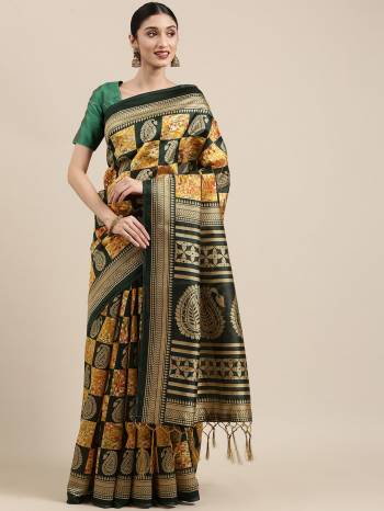 Garb This Traditional Saree Are Fine Saree Paired With Blouse.This Saree And Blouse Are Art Silk Based Fabric With Designer Printed Work. Buy This Pretty Saree Now.