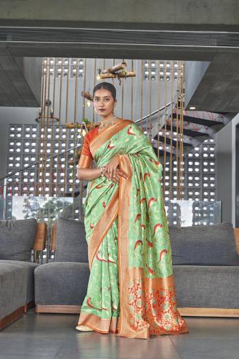 Stylist This Traditional Saree Are Fine Saree Paired With Blouse.This Saree And Blouse Are Art Silk Based Fabric With Heavy Jacquard Designer Work. Buy This Pretty Saree Now.