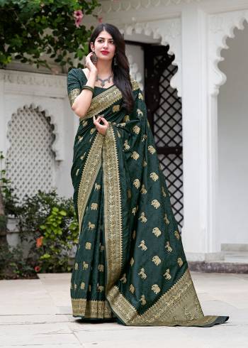 Looking This Stylist Partywear Saree Are Fine Saree Paired With Blouse.This Saree And Blouse Are Silk Fabric With Heavy Designer Wevon Work. Buy This Pretty Saree Now.