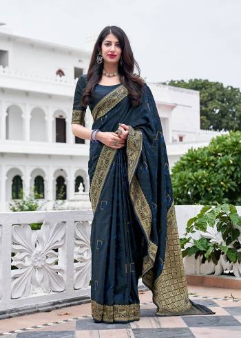 Looking This Stylist Partywear Saree Are Fine Saree Paired With Blouse.This Saree And Blouse Are Silk Fabric With Heavy Designer Wevon Work. Buy This Pretty Saree Now.