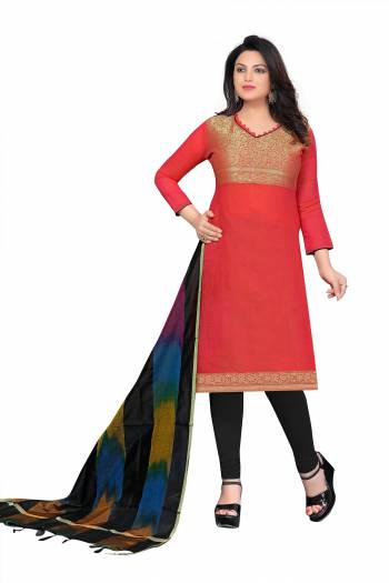 Looking This Suits In Lovely Color.?Its Pretty Top Is Banarasi Jacquard Based Paired Bottom Cotton With Batterfly Banarasi And Naznin Fabricated Dupatta Are Wevon And Embroidery Work. Which Gives An Attractive To The Dress.