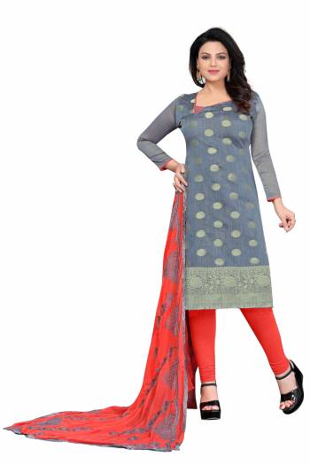 Looking This Suits In Lovely Color.?Its Pretty Top Is Banarasi Jacquard Based Paired Bottom Cotton With Batterfly Banarasi And Naznin Fabricated Dupatta Are Wevon And Embroidery Work. Which Gives An Attractive To The Dress.