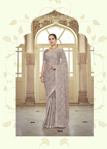 Stylist This Partywear Saree Are Fine Saree Paired With Blouse.This Saree And Blouse Are Fancy Based Fabric With Fancy Designer Embroidery Work. Buy This Pretty Saree Now.