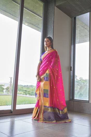 Garb This Traditional Saree Are Fine Saree Paired With Blouse.This Saree And Blouse Are Art Silk Based Fabric With Heavy Jacquard Designer Work. Buy This Pretty Saree Now.