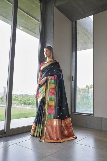 Garb This Traditional Saree Are Fine Saree Paired With Blouse.This Saree And Blouse Are Art Silk Based Fabric With Heavy Jacquard Designer Work. Buy This Pretty Saree Now.