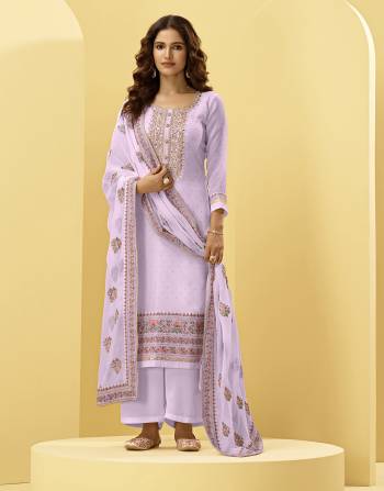 Attrective This Designer Long Length Suit In Lovely Light Color.Its Pretty Heavy Designer Thread,Jari Cording Embroidery And Swaroski Hand Work Top Is Georgette Based Paired With Dull Santoon Bottom And Georgette Fabricated Dupatta Which Gives An Attractive To The Suit.