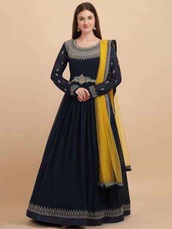 Attrective This Designer Collection In Long Length Fine Color.Its Pretty Heavy Designer Embroidery Work Top Is Georgette Based Paired With Santoon Bottom And Georgette Fabricated Dupatta Which Gives An Attractive To The Suit.