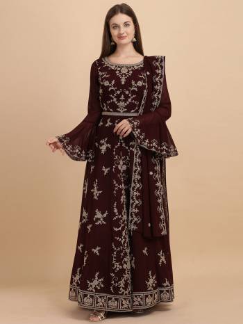 Attrective This Designer Collection In Long Length Fine Color.Its Pretty Heavy Designer Embroidery Work Top Is Georgette Based Paired With Santoon Bottom And Georgette Fabricated Dupatta Which Gives An Attractive To The Suit.