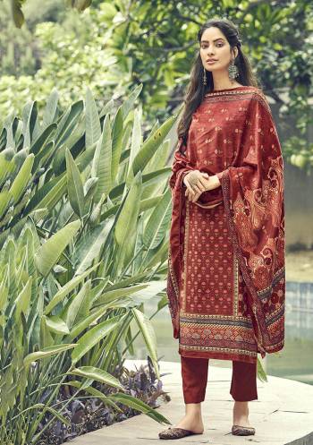 Stylist This Designer Long Length Suit In Lovely Light Color.Its Pretty Heavy Designer Digital Printed Top Is Velvet Based Paired With Pashmina Bottom And Velvet Fabricated Dupatta Which Gives An Attractive To The Suit.