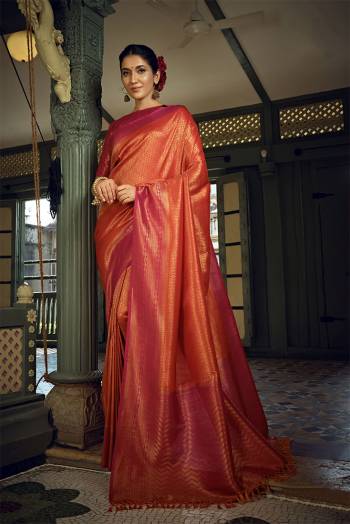 Attrective Looking This Traditional Saree Are Fine Saree Paired With Blouse.This Saree And Blouse Are Art Silk Based Fabric With Heavy Wevon Designer Work. Buy This Pretty Saree Now.