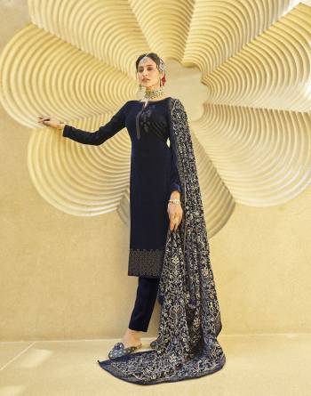 Fine Looking This Designer Long Length Suit In Lovely Color.Its Pretty Designer Embroidery And Hand Work Top Is Velvet Based Paired With Pashmina Bottom And Velvet With Fabricated Dupatta Which Gives An Attractive To The Suit.