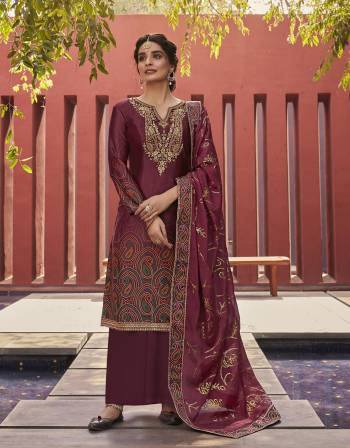 Stylist This Designer Long Length Suit In Lovely Light Color.Its Pretty Digital Printed With Designer Embroidery Work Top Is Jam Satin Based Paired With Cotton Bottom And Chinon Chiffon Fabricated Dupatta Which Gives An Attractive To The Suit.