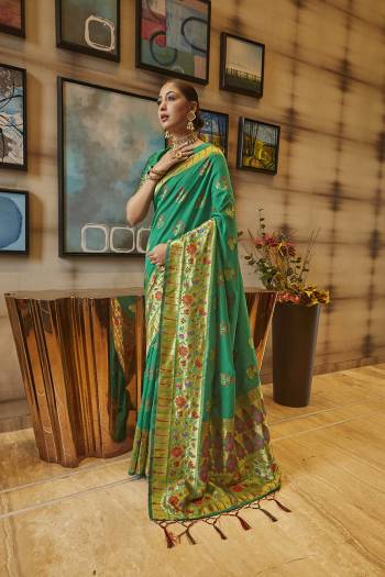 Garb This Partywear Saree Are Fine Saree Paired With Blouse.This Saree And Blouse Are Art Silk Based Fabric With Heavy Jacquard Designer Work. Buy This Pretty Saree Now.