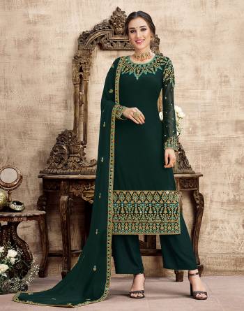 Attrective This Designer Long Length Suit In Lovely Color.Its Pretty Heavy Designer Embroidery Work Top Is Swiss Georgette Based Paired With Santoon Bottom And Swiss Georgette Fabricated Dupatta Which Gives An Attractive To The Suit.