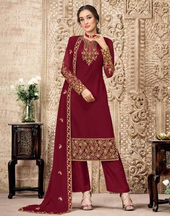 Attrective This Designer Long Length Suit In Lovely Color.Its Pretty Heavy Designer Embroidery Work Top Is Swiss Georgette Based Paired With Santoon Bottom And Swiss Georgette Fabricated Dupatta Which Gives An Attractive To The Suit.