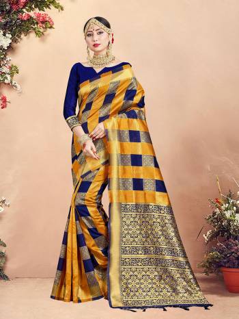 Garb This Pretty Angelic Look Wearing This Heavy Designer Wevon Work Saree In Fine Color Paired With Blouse. This Saree And Blouse Is Banarasi Silk Fabricated. Its Pretty Color Pallete Will Give An Attractive Look To Your Personality. 