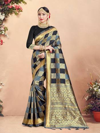 Garb This Pretty Angelic Look Wearing This Heavy Designer Wevon Work Saree In Fine Color Paired With Blouse. This Saree And Blouse Is Banarasi Silk Fabricated. Its Pretty Color Pallete Will Give An Attractive Look To Your Personality. 