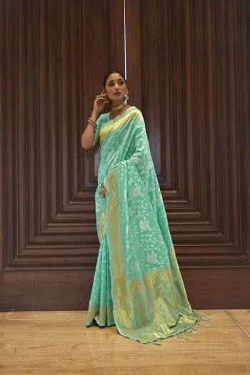 Looking This Traditional Saree Are Fine Saree Paired With Blouse.This Saree And Blouse Are Art Silk Based Fabric With Heavy Jacquard Designer Work. Buy This Pretty Saree Now.