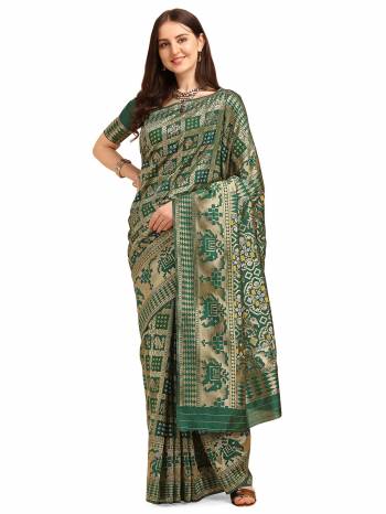 Looking This Partywear Saree Are Fine Saree Paired With Blouse.This Saree And Blouse Are Banarasi Cotton Silk Based Fabric With Designer Weaving Work. Buy This Pretty Saree Now.