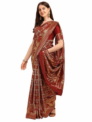 Looking This Partywear Saree Are Fine Saree Paired With Blouse.This Saree And Blouse Are Banarasi Cotton Silk Based Fabric With Designer Weaving Work. Buy This Pretty Saree Now.