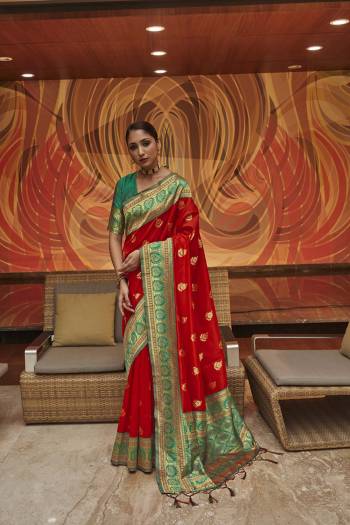 Stylist This Partywear Saree Are Fine Saree Paired With Blouse.This Saree And Blouse Are Art Silk Based Fabric With Heavy Wevon Designer Work. Buy This Pretty Saree Now.