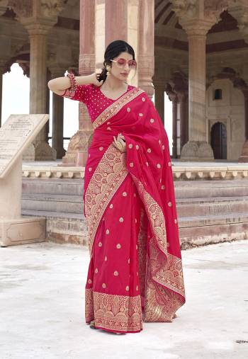 Looking This Stylist Partywear Saree Are Fine Saree Paired With Blouse.This Saree And Blouse Are Silk Fabric With Heavy Designer Weaving Work. Buy This Pretty Saree Now.