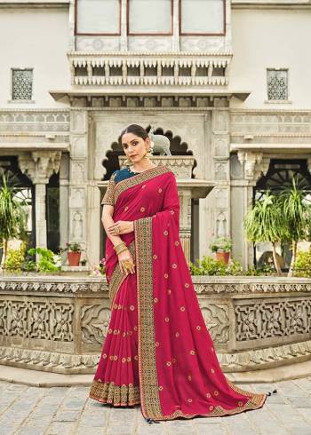 Garb This Traditional Saree Are Fine Saree Paired With Blouse.This Saree And Blouse Are Art Silk Based Fabric With Heavy Designer Embroidery Work. Buy This Pretty Saree Now.