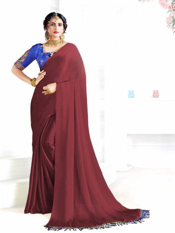 Attrective This Partywear Saree Are Fine Saree Paired With Contrasted Blouse.This Saree Are Satin Georgette And Blouse Are Art Silk Based Fabric With Designer Heavy Embroidery Work. Buy This Pretty Saree Now.